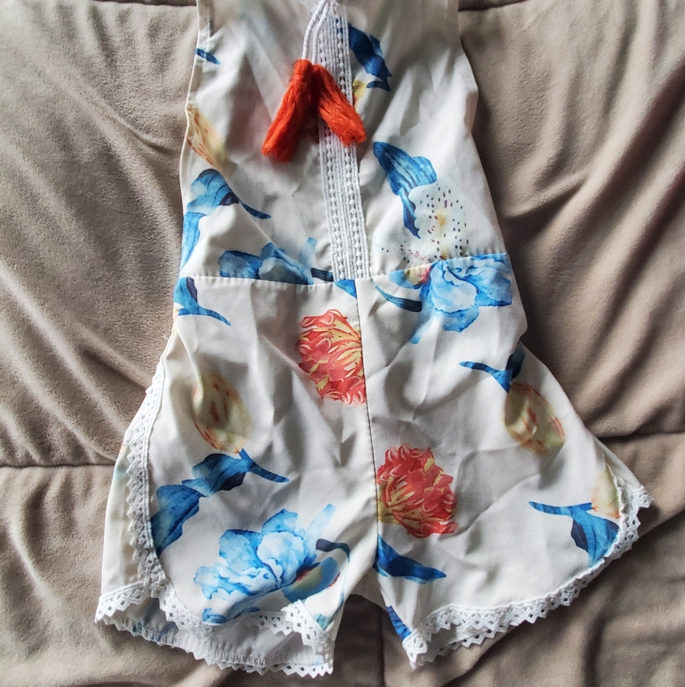 Toddler Girl Romper Open Back